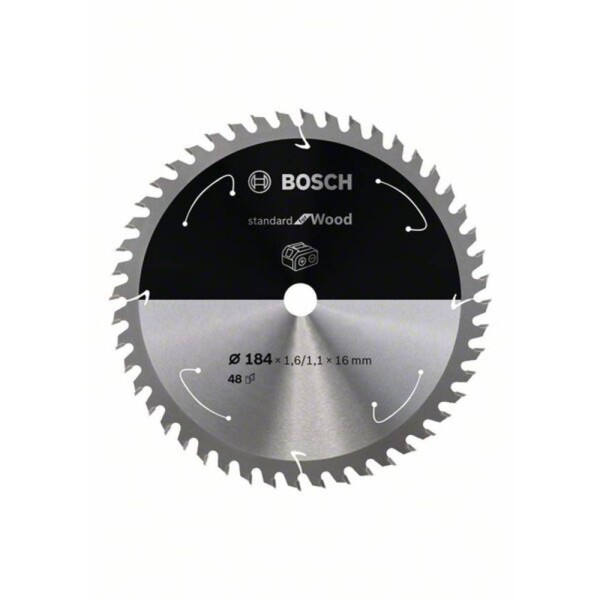 Bosch Accessories Bosch 2608837699 tvrdokovový pílový kotúč 184 x 16 mm Počet zubov (na palec): 48 1 ks; 2608837699