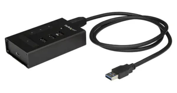 StarTech čierna / USB hub / 4 porty / 3x USB-A + 1x USB-C / USB 3.2 Gen 1 5 Gb/s (HB30A3A1CST)