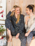 Kľúč LNS 706 B25 long/r S-XL dámske pyžamo so zipsom tmavě modrá S