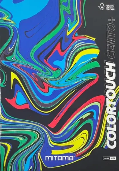 Mitama Color Touch čierna mramorová / Zošit / A4 / štvorčekový 5 mm / 52 +2 listov / 100 g (62173-90138)