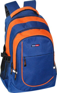 Batoh Semiline 4668-7 Navy Blue/Orange 46 cm x 30 cm x 24 cm