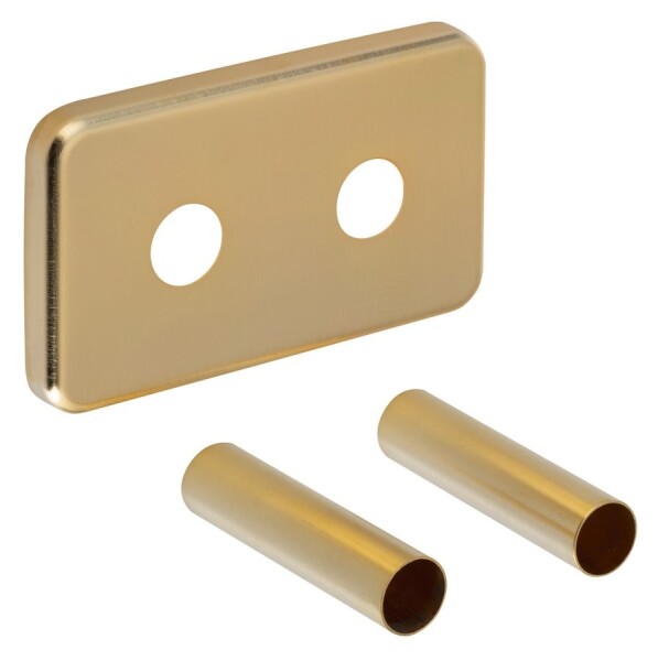 SAPHO - Obdĺžniková krycia rozeta pre pripojenie TWIN, zlato mat CP7135GM