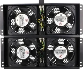 Extralink EX.8673 čierna / Ventilačný panel do racku / 0U / 2x 230V / vstavaný ventilátor / 2 ks (EX.8673)