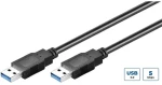 MicroConnect kábel USB3.0 A (M) - USB3.0 A (M) 5m čierna / 5000Mbit/s (USB3.0AA5B)