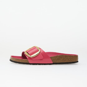 Tenisky Birkenstock Madrid Big Buckle Natural Leather Patent Women High-Shine Fuchsia Tulip EUR 39