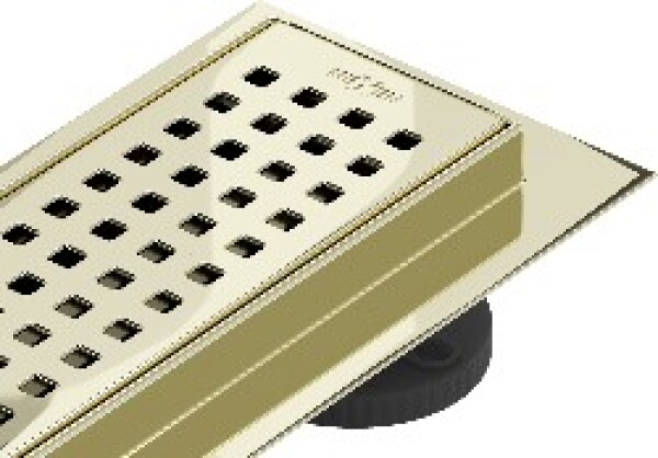 MEXEN/S - Flat 360° M08 podlahový žľab otočný 80, zlatý 1525080-40