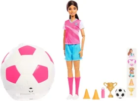 Mattel Bábika Barbie Roll Reveal Futbalistka JMK20