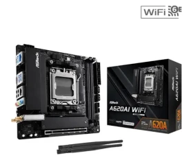 ASROCK A620AI WIFI / AMD A620A / 2xDDR5 / 2x SATA III / USB / GLAN / M.2 / sc. AM5 / mITX (A620AI WIFI)