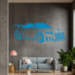Veselá Stena Samolepka Audi Auto Farba: fialová, Veľkosť: 100 x 40 cm