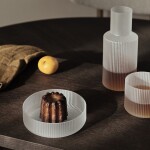Ferm Living Sklenená miska Ripple Frosted – set 4 ks