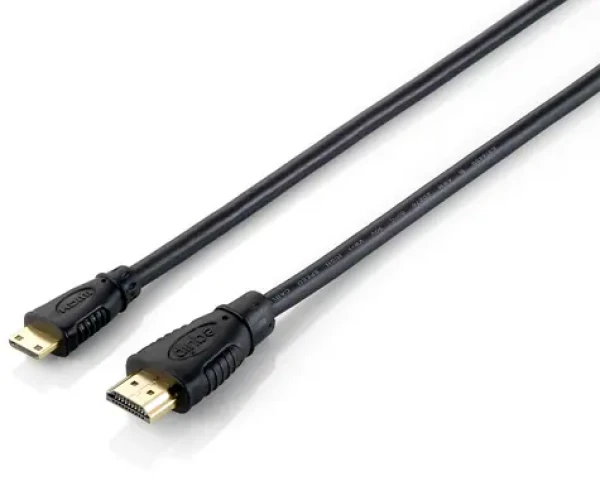 Equip HDMI - Mini HDMI čierna / Redukcia / 1 m / 4K/30Hz / pozlátené konektory (119306)