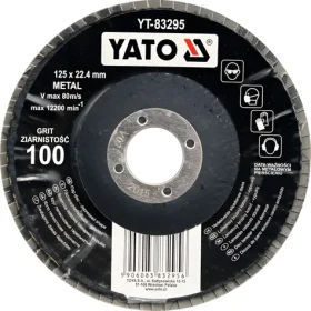 YATO Lamelový brúsny kotúč korundový vypuklý / Brúsny kotúč / 125 x 22,2 mm / Zrnitosť P40