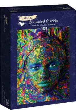 BlueBird Puzzle Face Art: Portrét ženy