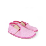Dievčenské papuče Barefoot Pegres, BF01 textil, ružová - 26