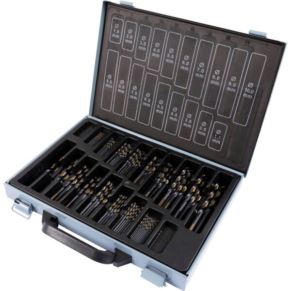 FRITZFURT 3111-1170 HSS-G sada špirálových vrtákov do kovu, 170-dielna, 1.0 mm, 1.5 mm, 2.0 mm, 2.5 mm, 3.0 mm, 3.5 mm, 4.0 mm, 4.5 mm, 5.0 mm, 5.5 mm, 6.0 mm,; 3111-1170