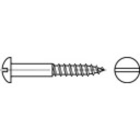 TOOLCRAFT TO-5446779 polkruhové skrutky do dreva 6 mm 70 mm drážka DIN 96 mosaz 100 ks; TO-5446779