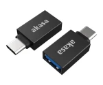 Akasa AK-CBUB62-KT02 adaptér čierna / USB-A adaptér / USB-C - USB-A / 2ks (AK-CBUB62-KT02)