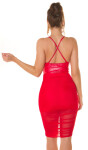 Soo Sexy! Koucla strap Minidress with Mesh Detail red Einheitsgroesse