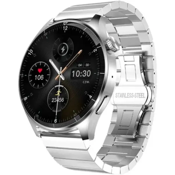 Forever Grand 2 SW-710 strieborné / Chytré hodinky / 1.45 "/ IPS / 412×412 px / Bluetooth 5.0 / Android. iOS (GSM180215)
