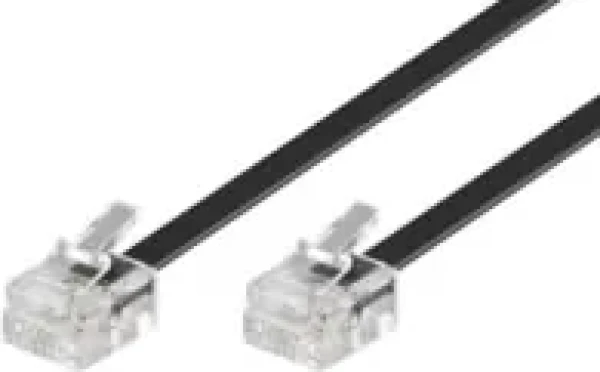 MicroConnect Modulárny kábel RJ11 6P/4C 6m čierna (MPK186)