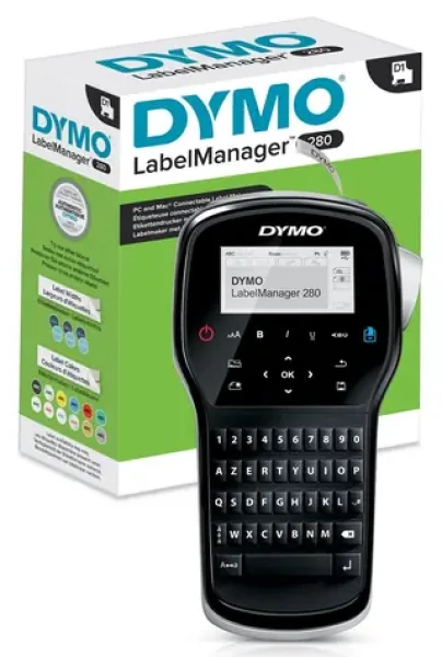 Dymo LabelManager 280 / Tlačiareň samolepiacich štítkov / 180 x 180 DPI / LCD displej / USB / Li- ION (S0968950)