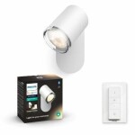 Philips Hue Adore WA kúpeľňové bodové LED svietidlo GU10 1x5W biela / 350lm / 2200-6500K / IP44 / ovládač (SKL000383488)