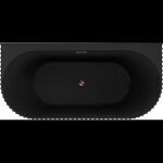 MEXEN/S - Sella voľne stojaca vaňa nástenná reliéf 150 x 75, čierna mat, sifón a prepad ružové zlato 52711507571-60