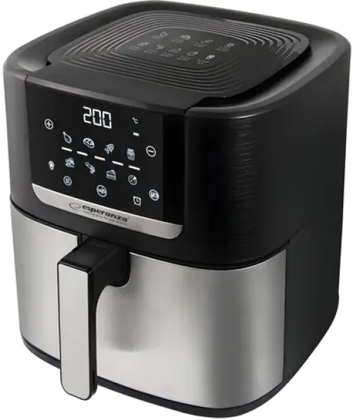 Esperanza EKA004 Pollo Fritto čierna / Teplovzdušná fritéza / 1700 W / 8 l / 8 programov / 200 °C (EKA004)
