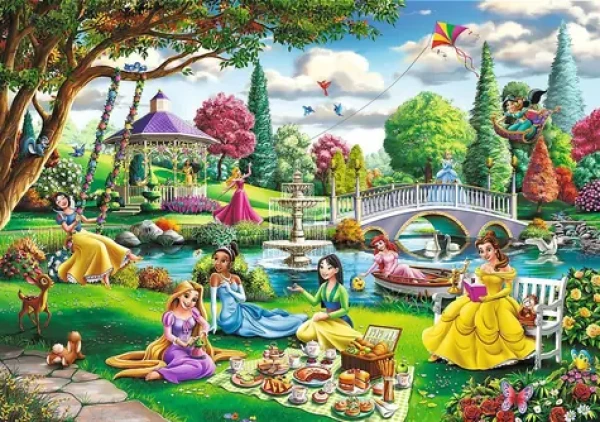 Trefl Puzzle Premium PLUS Disney princeznej: Piknik