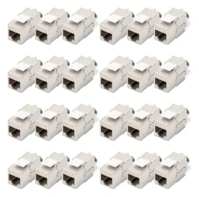 Digitus DN-93615-24 strieborná/biela / Keystone modul / Cat.6a / tienený / RJ-45 / LSA / 24 ks (DN-93615-24)
