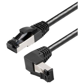 Maxtrack TI49-2L RJ45 sieťové káble, prepojovacie káble CAT 8.1 S/FTP 2 m čierna 90 ° zatočený nahor, odolné voči amoniaku, jednoduché tienenie 1 ks; TI49-2L