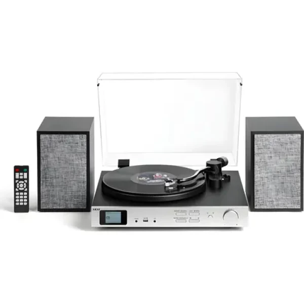 AKAI ATT-500SP / Hi-Fi gramofón / 33 45 RPM / Bluetooth / FM / USB / repro