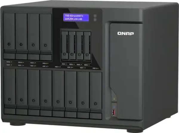 QNAP TVS-AIh1688ATX-U7-32G / Intel Core Ultra 7 / 32GB DDR5 ECC / 12x 3,5 "+ 4X 2,5" / 2x 2,5GbE / 2x 10GbE