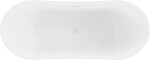 MEXEN/S - Celia vaňa voľne stojaca 170 x 75, biela/čierna, sifón a prepad biela 52331707575-20