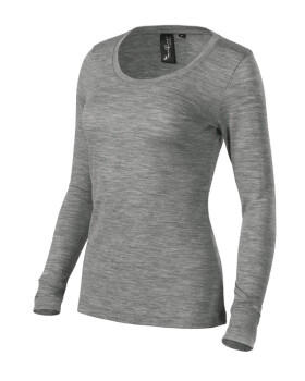Dámske tričko Merino Rise LS tmavo šedá XL