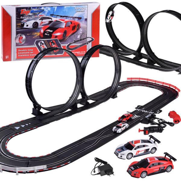 Mamido Elektrická závodná autodráha 2 autá AUDI 4,5 m RC0619