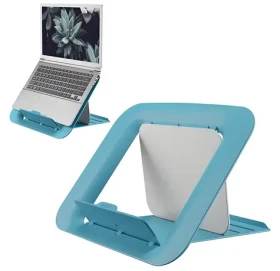 Leitz Stojan na notebook ERGO Cosy pokojná modrá / Stojan na notebook / výškovo nastaviteľný / uhol náklonu 0-135 ° (64260061)