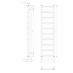 SAPHO - METRO LIGHT vykurovacie teleso 300x1140 biela IR444T