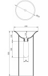 MEXEN - Leta Voľne stojace umývadlo z liateho mramoru 45 x 45, biela mat 26574500
