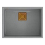 Quadron Quadron - Granitový drez DAVID 50 Grey Metallic Zlaty HQD5542U5-G1