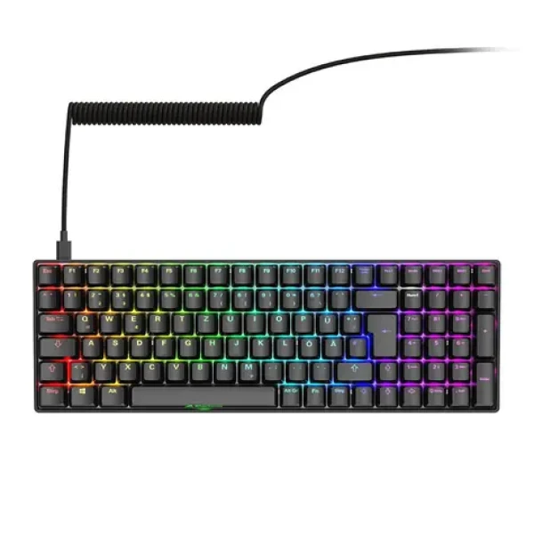 Sharkoon Skiller SGK50 S2 čierna / herná klávesnica / mechanická / Gateron Red / USB / 1.5m / DE Layout (4044951040803)