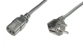 Digitus / Napájací kábel / CEE7/7 - IEC C13 / 2,5 m / čierna (AK-440100-025-S)