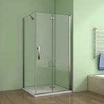 H K - Obdĺžnikový sprchovací kút MELODY B8 120x76 cm so zalamovacími dverami vrátane sprchovej vaničky z liateho mramoru SE-MELODYB812076/THOR-12076