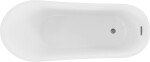 MEXEN/S - Alta voľne stojaca vaňa 170 x 75, biela, sifón a prepad kartáčovaný grafit 52141707500-66