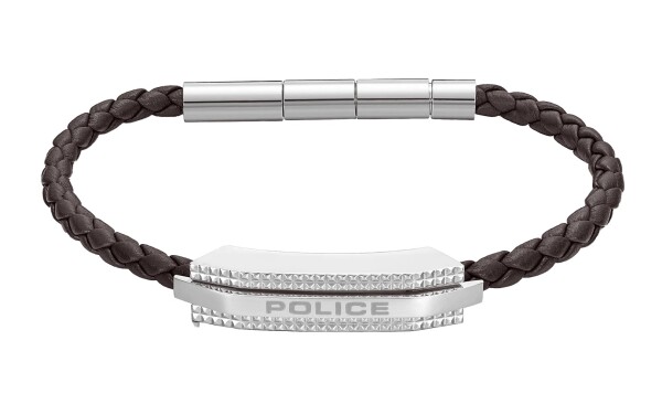Police Hnedý kožený náramok Gripcord PEAGB0038104