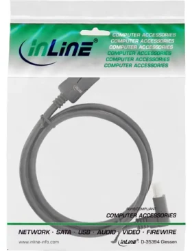 InLine DisplayPort kábel uhlový hore čierna / DisplayPort kábel / 8K UHD-2 / 2 m (17152O)