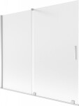 MEXEN/S - Velar dvojkrídlová posuvná vaňová zástena 180 x 150, dekor, chróm 896-180-000-31-01