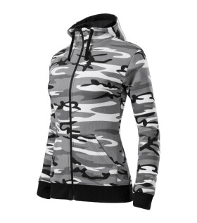 Dámska maskáčová mikina Camo Zipper Sweatshirt šedá XL
