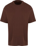 New Morning Studios NM 003 Unisexové tričko oversize z hrubej bavlny 57.0003 čokoládovo hnedé chocolate brown M