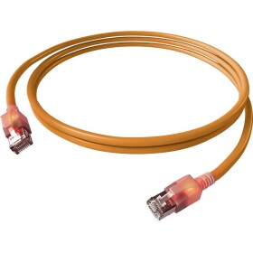 Easylan CS1OOADAD0030 RJ45 sieťové káble, prepojovacie káble CAT 6A S/FTP 3.00 m oranžová dvojžilový tienený, bez halogénov, samozhášavý 1 ks; CS1OOADAD0030